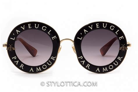 l aveugle par amour sunglasses gucci|love is blind Gucci quote.